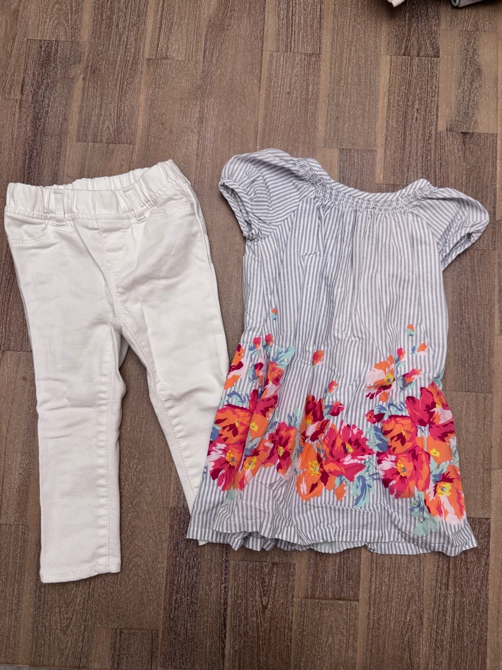 Toddler Girls Summer Sun Dress White Jeans 2T Gap